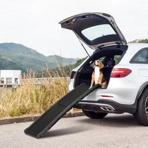 Pet Republic 61-in Dog Ramp 150LBS Non-Slip Plastic Folding Pet Ramp for Trucks SUVs Car Ramp