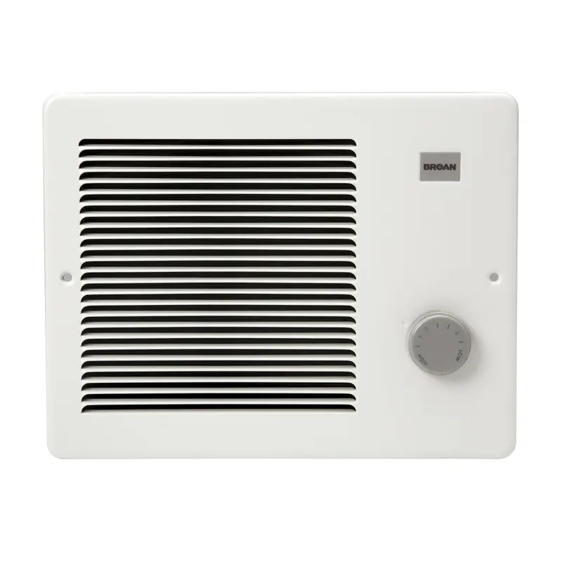 Broan-NuTone 170 Wall-Mount AC Power Heater with White Painted Grille, Nickel-Chrome Element, Heat Control, Auto Shut-Off, Variable W (500-1000W 120V, 750W 208V, 1000W 240V), Variable Watts