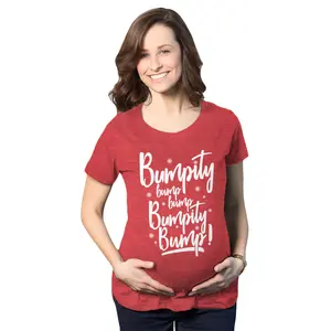 Maternity Bumpity Bump Bump Pregnancy T shirt Funny Christmas Baby Announcement Funny Graphic Maternity Tee Cute Pregnancy Tees With Plus Sizes Pregnant Christmas Maternity Wear Maternity Shirts Red