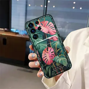 Durable Card sleeve Phone Case For Samsung Galaxy S23 Ultra/SM-S918U Fashion Design Cute Waterproof Card bag Shockproof protective Card slot Soft case Dirt-resistant Back Cover