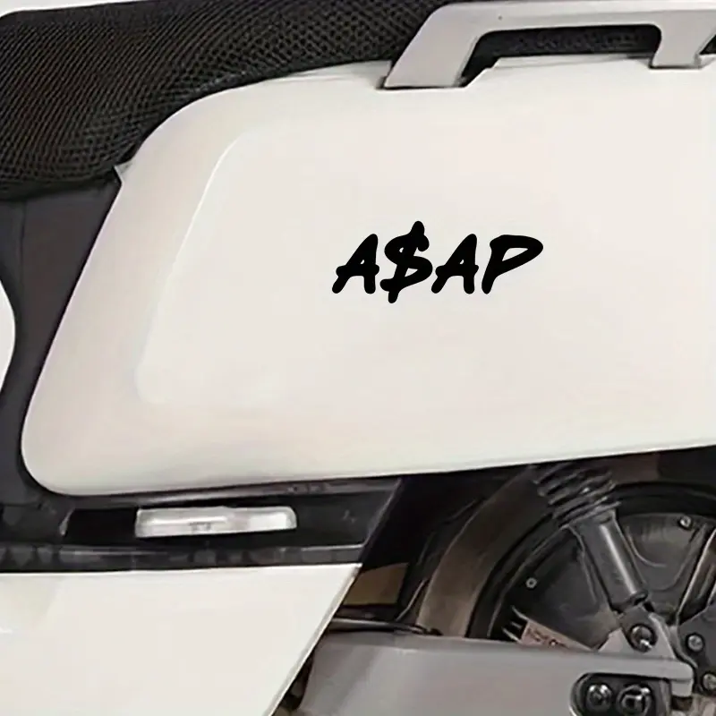 2PCS/SET "ASAP (Dollar Sign S) Graffiti Font" Street Trendy Graffiti Sticker For Skateboard/Car Door Street Trend Goodie Adds Trendy Cool Graffiti Vibe Top For Street Trendy Graffiti Style Fans