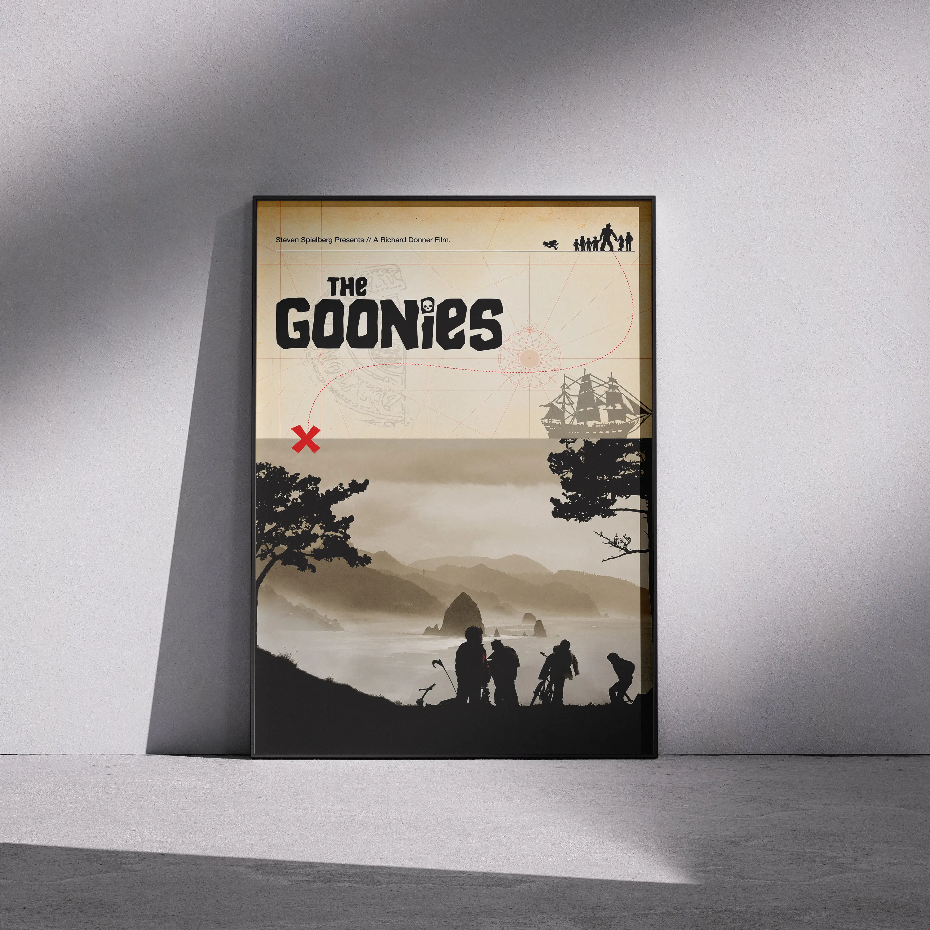 [No Frame] The Goonies Poster - Movie Poster - Midcentury Modern Art - Minimalist Print - Retro Poster - Vintage Print - Wall Art