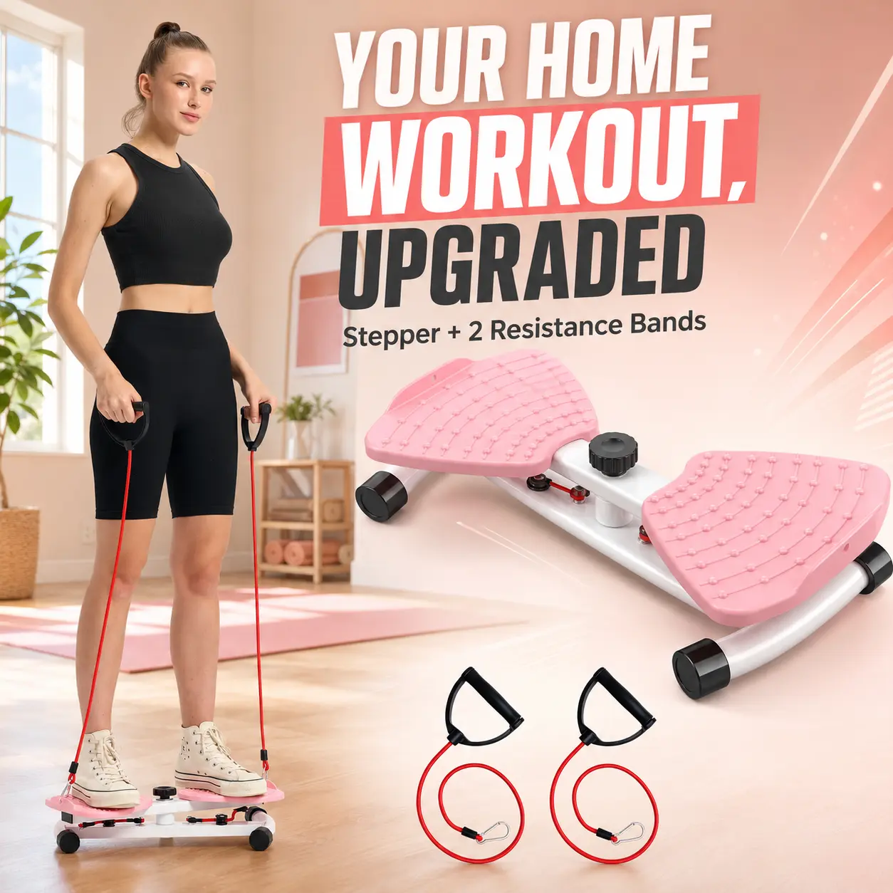 Waist Twister Machine Exercise, Ab Twist Board with Smart LED Digital Counter, Supports 300 lbs, Noiseless, Anti-Slip, Compact Portable for Home Gym Workout Equipment