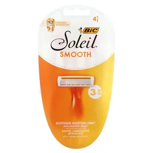 BIC Soleil Smooth, Disposable Razors, 4 Disposable Razors