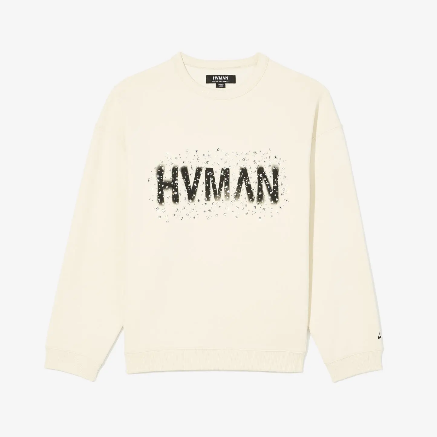 Cult Of Individuality HVMAN Crewneck Sweater "HVMAN Diamonds" - Winter White