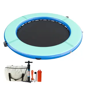 [MothersDayGift] #Summervibes AMERLIFE 8FT/10FT/12FT Hexagon/Circle/Triangle Inflatable Water Hammock for Adults, Floating Raft Dock Platform with Mesh, Heavy Duty Water Float Dock for Lake, Beach, Summer Party