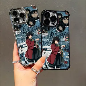 Demon Slayer Giyuu Tomioka Anime Phone Case Compatible with iPhone 11/12/13/14/15/16 (Pro Max/Plus), Unique Design for Anime Fans Birthday Gift Holiday Present