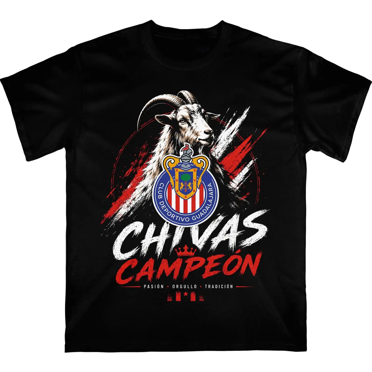 Chivas Guadalajara Champion T-Shirt, Mexican Soccer Fan Graphic Tee, Chivas Campeon Shirt, Club Deportivo Guadalajara Pride Apparel, Retro Football Streetwear Top, Chivahermanos Gift