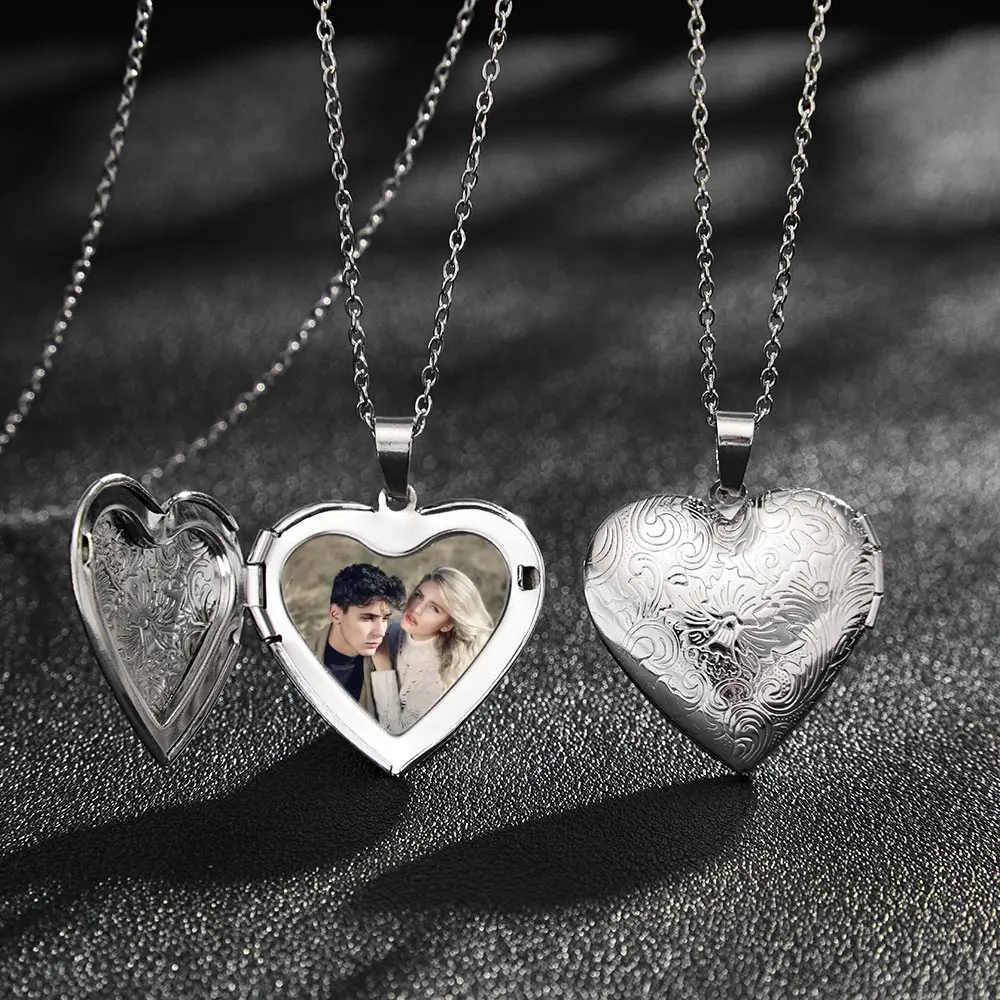 Custom Photo Heart Locket Necklace for Women & Men| Personalized Openable Pendant for Pictures| DIY Memory Keepsake Jewelry| Meaningful Gift for Her or Him