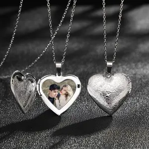 Custom Photo Heart Locket Necklace for Women & Men| Personalized Openable Pendant for Pictures| DIY Memory Keepsake Jewelry| Meaningful Gift for Her or Him