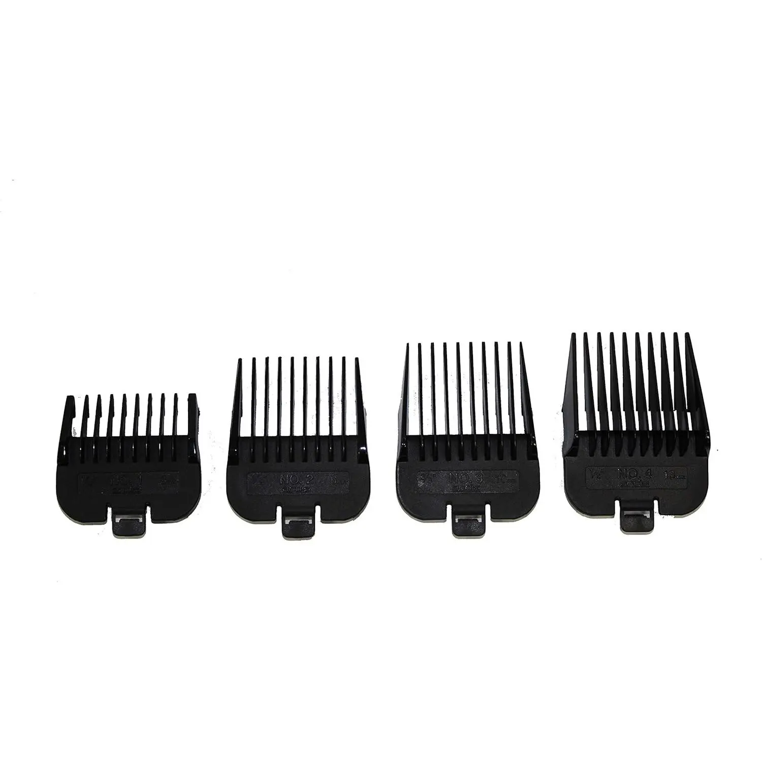 Andis 4 Piece Animal Comb Set; Sizes: 1/8", 1/4", 3/8", 1/2", Black, 21318, (pack of 4)