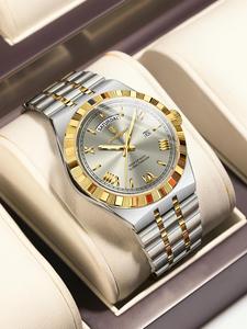 men's business fashion round dial analog quartz watch, fashion watch for party, daily clothing decor, trendy all-match & exquisite watch for birthday gift with box