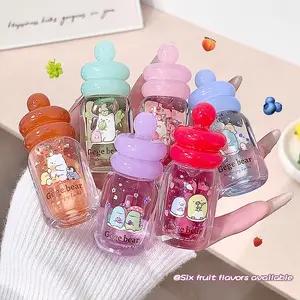 6-Pack Fruit Infused Lip Oil, Cute Mini Keychain, Shimmering Pearl Lip Gloss, Various Flavors, Nourishing Smooth Texture, Long-Lasting Shine