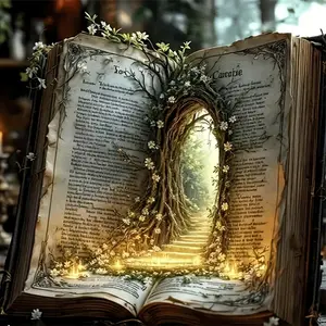 1PCS Enchanted Book Diamond Painting Kit Magical Tree Door Design DIY Craft for Home Decor with Sparklin