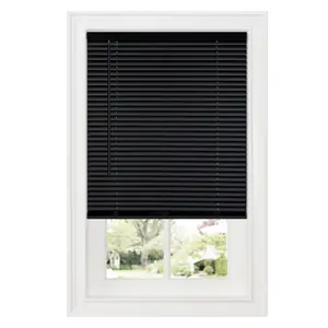 Achim DSG233BK06 33 x 64 in. GII Deluxe Sundown Cordless Room Darkening Vinyl Mini Blind with 1 in. Slats, Black