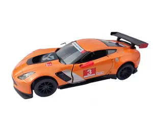 KINSMART 2016 Corvette C7.R Die Cast Model Car 1:36 Scale 5 Inches Length Openable Doors Pull Back Action Officially Licensed Toy Car