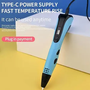 1-Pack 3D Printing Pen with LED HD Display - USB Power Supply, Creative Painting and Doodling, Children's Creative Art DIY Doodling, Multi-Function Pen, Ideal for Birthdays and Christmas Gifts