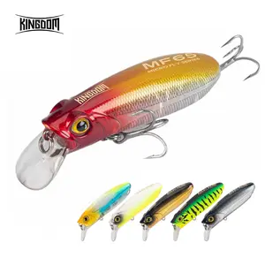 Floating Minnow Fishing Lure, Micro Fish Scale Hard Bait with Treble Hooks for Bass, Trout and Panfish