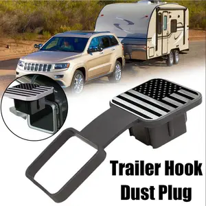 American Flag Metal Trailer Hook Protective Sleeve Receiver Anti Rust Waterproof Cover (Aluminum Reinforced Patriotic Flag Design) Outdoor