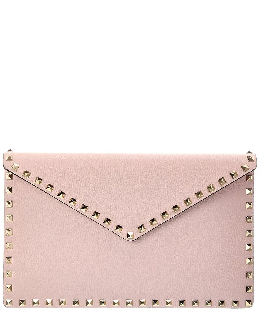 Valentino Rockstud Leather Clutch