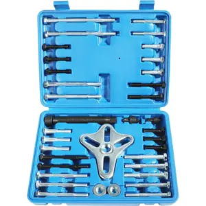 Zlirfy 46 count Harmonic Balancer Puller Set,Flange Type Gear and Crank Puller,Power Steering Pulley Puller Installer Tool Set,Use with Harmonic Balancers,Crankshaft Pulleys and Gears
