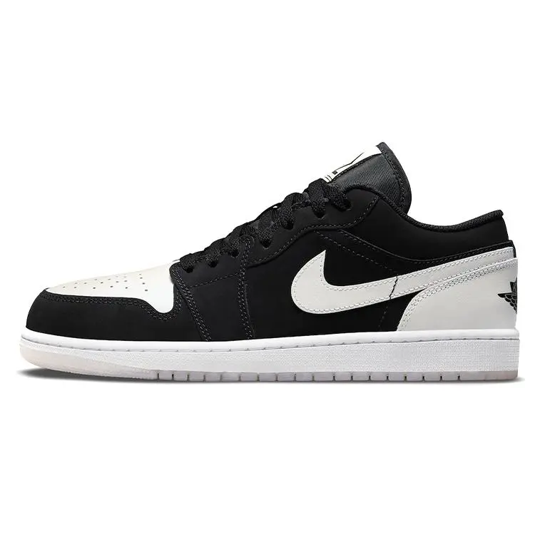 Men's Jordan Air Jordan 1 Low SE Panda Sports Shoes, Black and White Low-Top Retro Basketball Casual Trainers