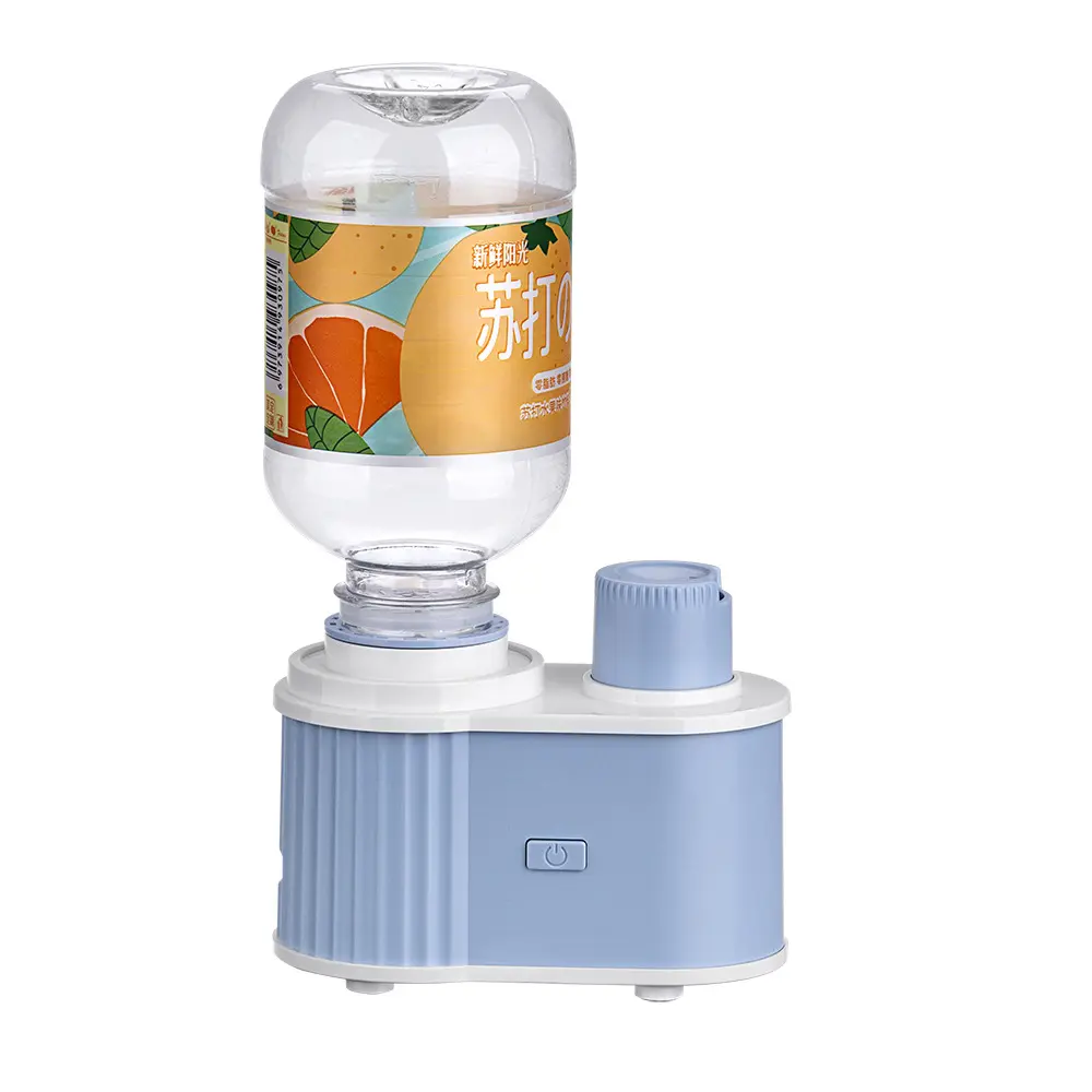 Portable Ultrasonic Cool Mist Humidifier - USB Plug-in, Space-Saving Small Compact Lightweight Aromatherapy Machine (105*85mm), Automatic Scheduled Shutdown, Essential Oil Compatible, Mineral Water Bottle Compatible for Family, Office