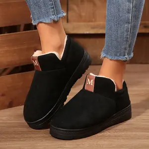 Women's Warm Winter Snow Boots - Plush Lined Slip - On Ankle Indoor Outdoor Winter Shoes