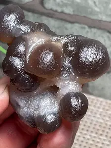 1pc Natural Panda Agate Stone - Moroccan Exotic Grey Agate Quartz with Black Eye Design, Unique Texture Gemstones for DIY Jewelry Making, Perfect Gift for Collectors, Home & Office Decor, Christmas, Halloween, Easter Holiday Gifts