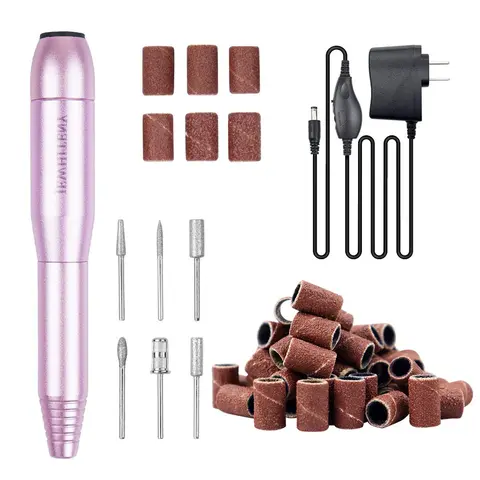 Jewhiteny Professional 25000RPM Electric Nail Drill Machine - Portable Manicure Style Pedicure Tool Kit with Bits for Acrylics, Gel X Nails, Cuticle Exfoliation, Smoothing, Art & Decorative Cut-In Needs