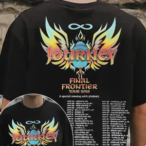 Journey Final Frontier Tour 2026 Shirt, Retro Rock Band Concert Tee Fan Gift 4