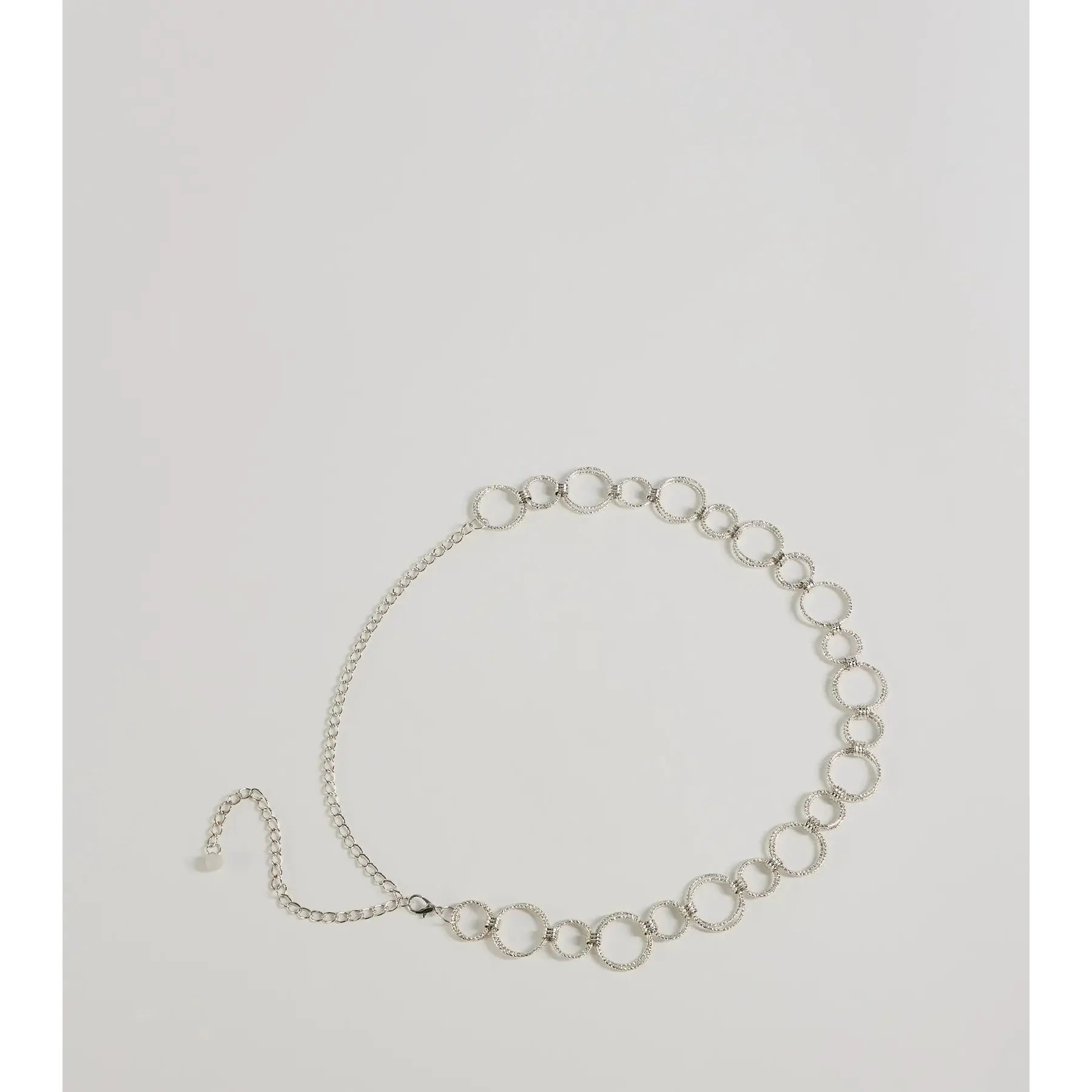 Glow On Rhinestone O-Ring Chain Belt
