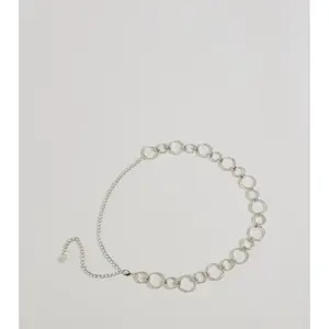 Glow On Rhinestone O-Ring Chain Belt