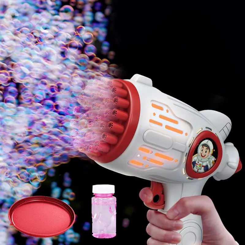 32 Hole Bubble Machine Toy, 1 Count Bubble Maker Toy with 50ml Bubble Water, Handheld Bubble Blower Toy, Birthday Party Game Toy