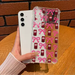 Dr Pepper Lover Perfect Funny Gift Aesthetic Electroplated TPU Casing For SAMSUNG GALAXY A14 A15 A16 A25 A26 A34 A35 A36 A53 A54 A55 A56 4G 5G Four Corners Transparent Soft Silicone TPU Gift Shockproof Full Protection Anti-Drop Phone Cases Shell Cover