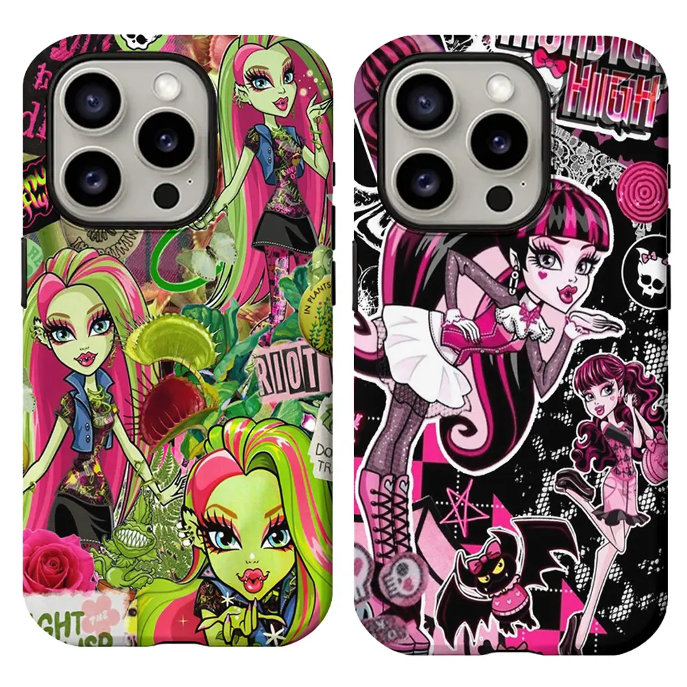 Monster High Draculaura Venus McFlytrap Phone Cases for iPhone 17 Air 16 Pro Max 15 14 Plus 13 12 11 Y2K Goth Cover