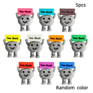 5pcs 'you Rock' Motivational Stone Gift, Resin Desktop Decor, Positive Energy Home Office Ornament, Cute Encouragement Present for Friends Colleagues Family, Cute Desktop Decoration