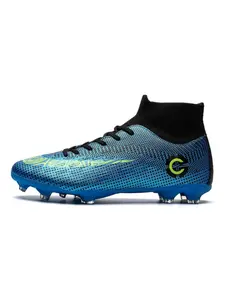 Teen High Top Football Cleats, Tpu Anti-Slip Material, All Season Use, Ideal for Daily Lawn Training and Matches, Recommended Youth Sports Shoes