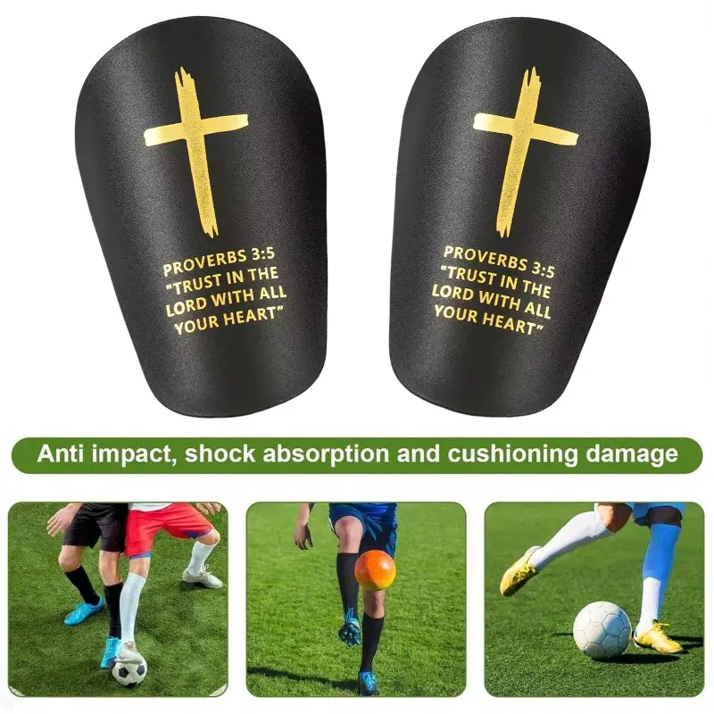 Cross Football Shin Guards, Football Equipment, Football Accessories, Soccer Gear, Soccer Equipment, Thickened Anti-Collision, Fits Calf, Lightweight and Compact, Unisex Sports Protection
