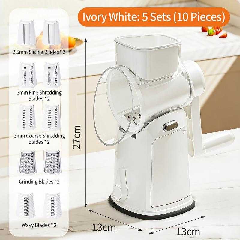 Hiatuses Effortless Meal Prep Pro  5-Blade Vegetable Chopper with Strong Suction Base & Built-In Storage. Chop, Slice, Dice for Salads, Stir-Fry in Seconds Vegetable Chopper with 5 Blades Strong Suction Cup Base  Stir-Fries Coleslaw Meal Prepping