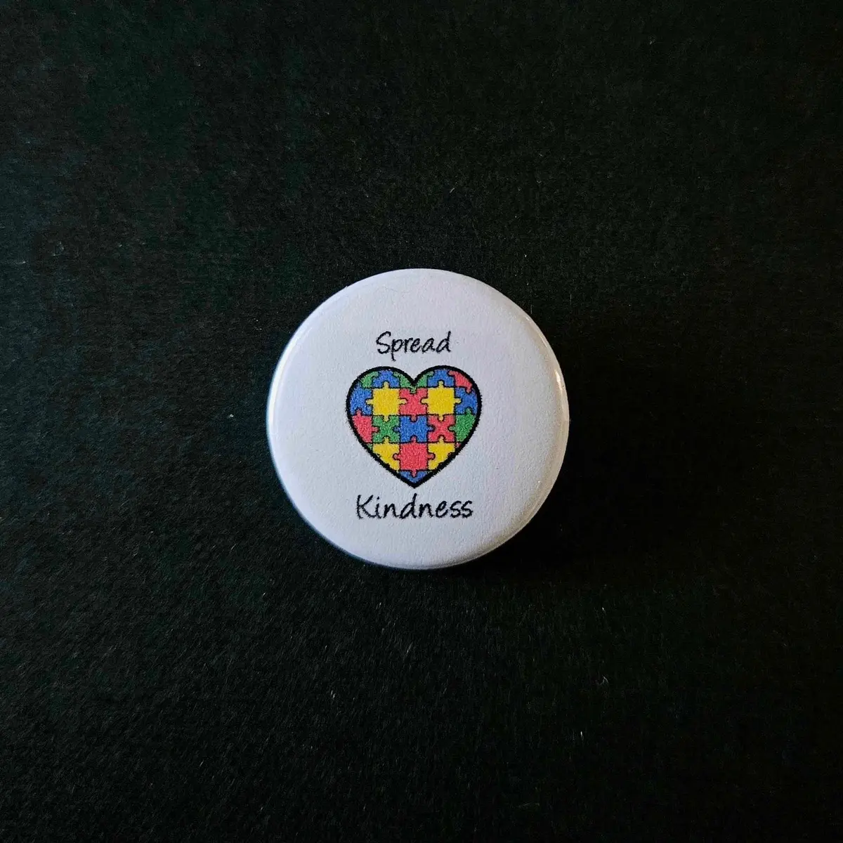 Spread kindness pin back button