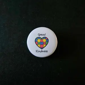 Spread kindness pin back button