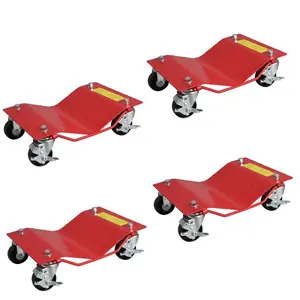 GARVEE Car Dolly Set of 4,Wheel Dolly,6000LBS Heavy duty car dolly,Garage Dolly With Wheels,Car Mover,Car Skates with Brakes,for Moving Cars, Trucks, Trailers, Motorcycles, and Boats