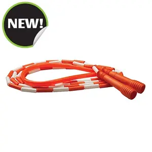 212 MAIN 10 ft. Deluxe XU Beaded Skipping Rope - Impact-Absorbing Design Hardware Rope, Home Workout Fitness Equipment with Beaded Components, Orange