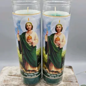 Saint Jude Candles 8 inches Religious Candles. San judas tadeo veladoras.
