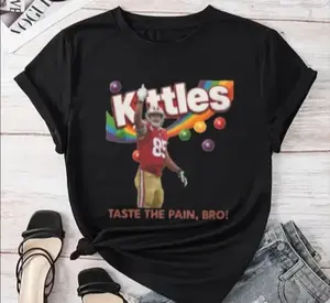 George Kittle Taste the Pain, Bro Unisex T-Shirt for 49ers Fans, Funny Football Sports Shirt, Game Day Outfit, Team Spirit Gift for Supporters