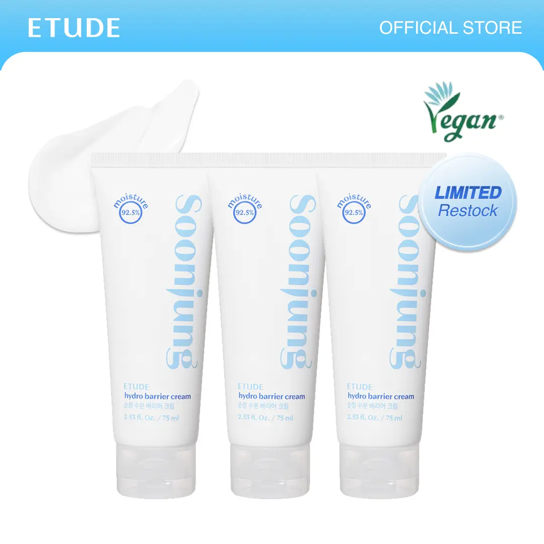 [ETUDE Official] Soonjung Hydro Barrier Cream Trio Set | Travel Essential Kit | 24H Hydration | Barrier Support | Nourishing Formula | Skin Repair, Moisturizer, Hydrating