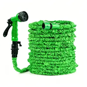 Humwam 100FT Flexible Expandable Garden Hose – Lightweight Water Pipe with 7 Function Spray Nozzle, Perfect for Lawn Yard Watering, Car Washing & Pet Cleaning, Easy Storage Ergonomic Design