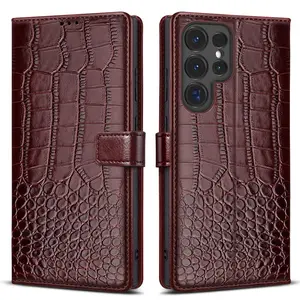 Flip leather wallet case for Samsung Galaxy S26 Ultra S26+ S26Ultra S25 S24 S24FE 5G S23 FE S22 Plus S23Ultra S24Ultra S25Ultra