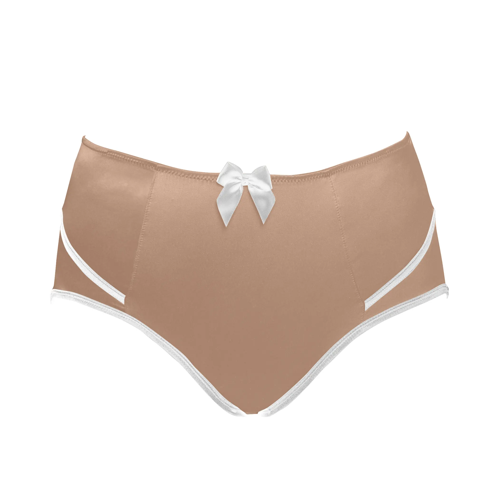 PARFAIT Charlotte Women's Full Figured Curvy High Waist Brief Vintage 6917 - High-Cut Retro Design with Matte and Satin Details, Ultra-Flattering Fit